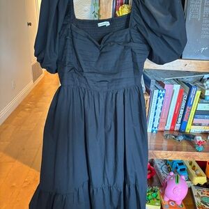 Abercrombie Emerson Puff Sleeve Midi Dress